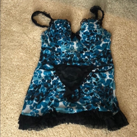 NWT lingerie set with black thong size L - Picture 2 of 4